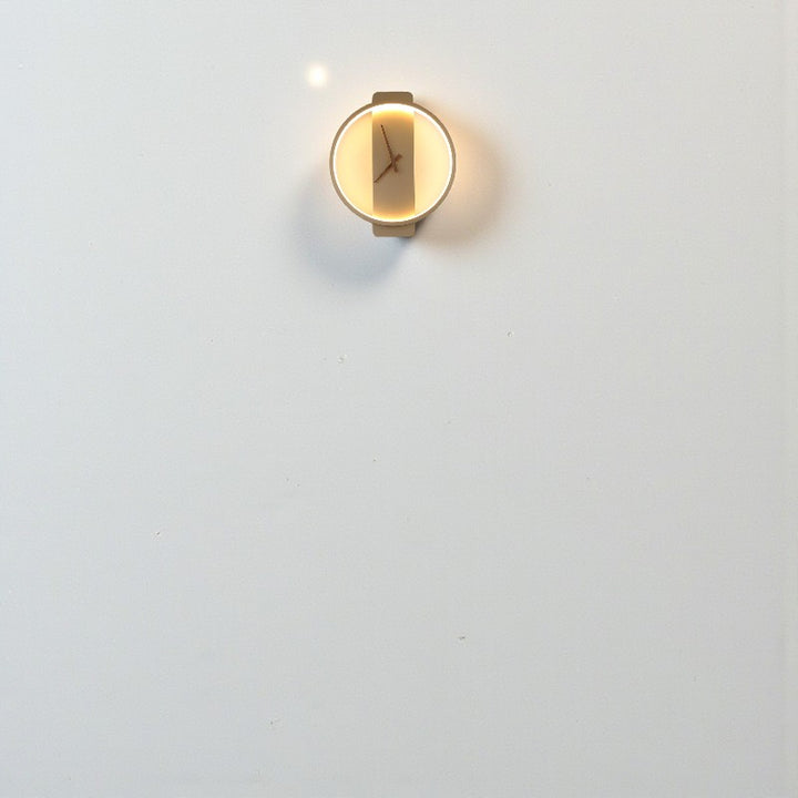 LED Wall Clock with Illuminated Ring and Silent Quartz