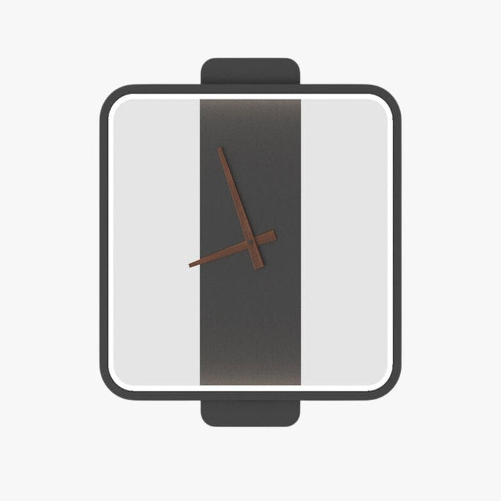 LED Wall Clock with Illuminated Ring and Silent Quartz