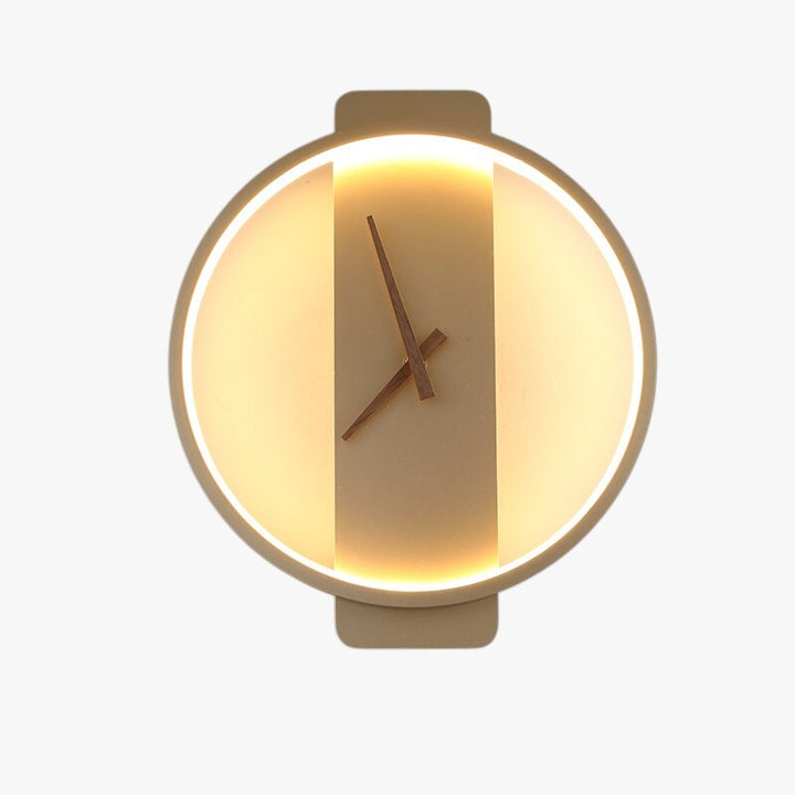 LED Wall Clock with Illuminated Ring and Silent Quartz