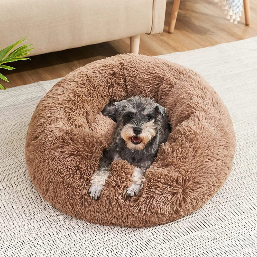 Calming Dog Bed Removable Cover Circular Shape