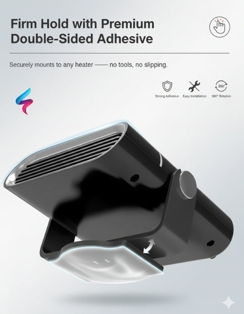 Portable Car Heater 4-in-1 Fan for Heating Cooling Defrosting 12V