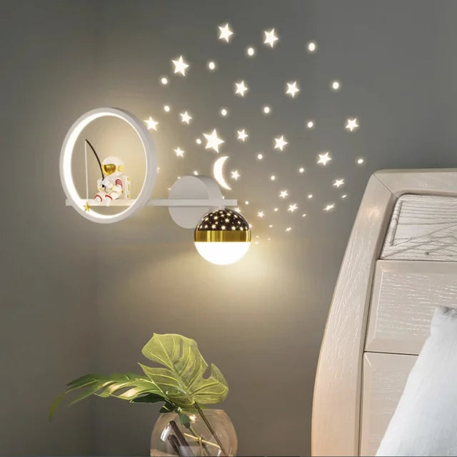 Astronaut Kids Wall Light - Fun Space Decor for Bedroom or Nursery