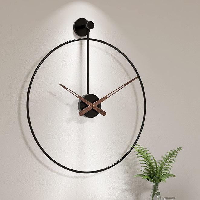 Modern Gold Ring Wall Clock with Silent Quartz Movement