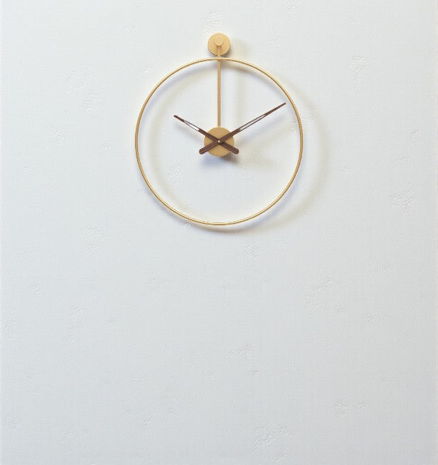 Modern Gold Ring Wall Clock with Silent Quartz Movement