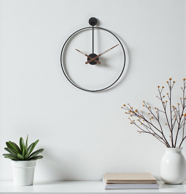 Modern Gold Ring Wall Clock with Silent Quartz Movement