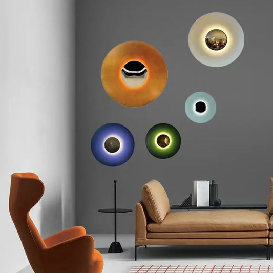 LED Wall Lamp for Home and Office - Contemporary Round Design, Energy Efficient
