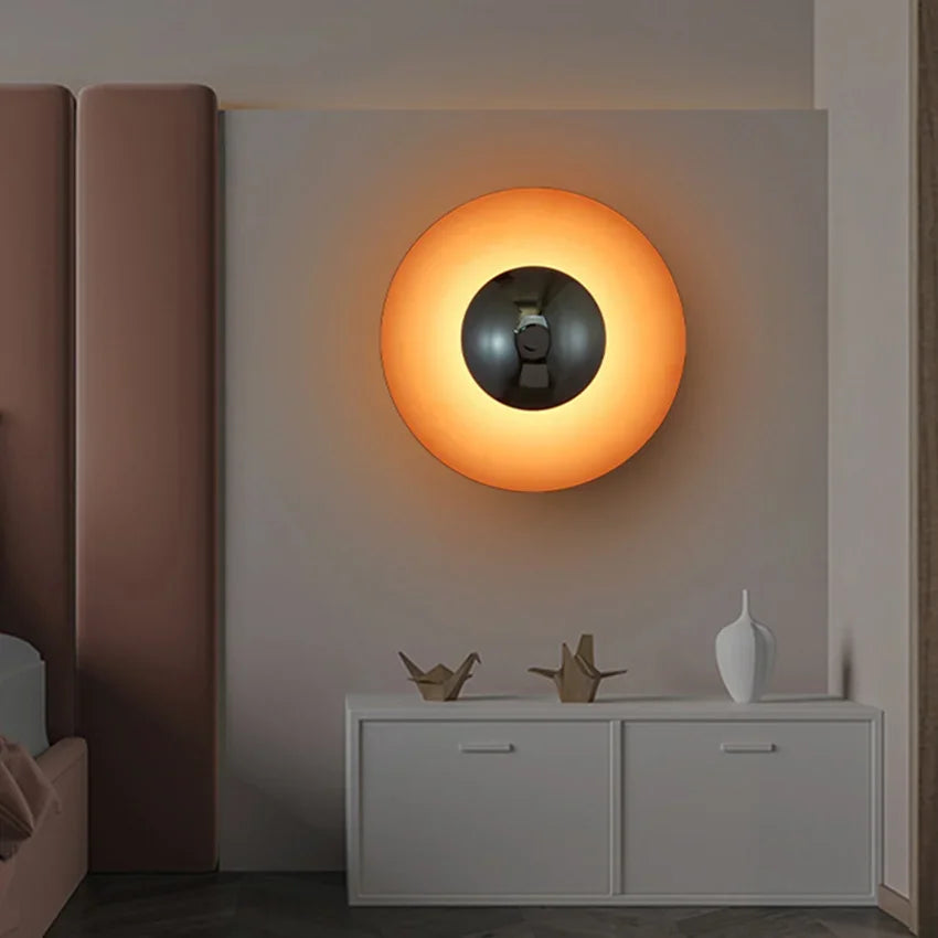 LED Wall Lamp for Home and Office - Contemporary Round Design, Energy Efficient