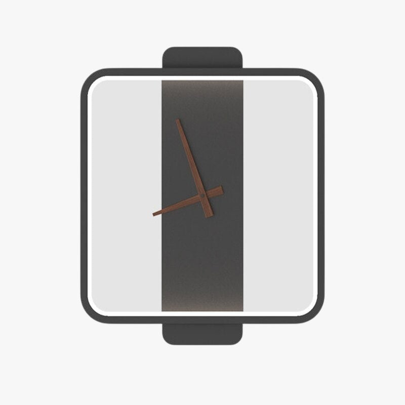 LED Wall Clock with Illuminated Ring and Silent Quartz