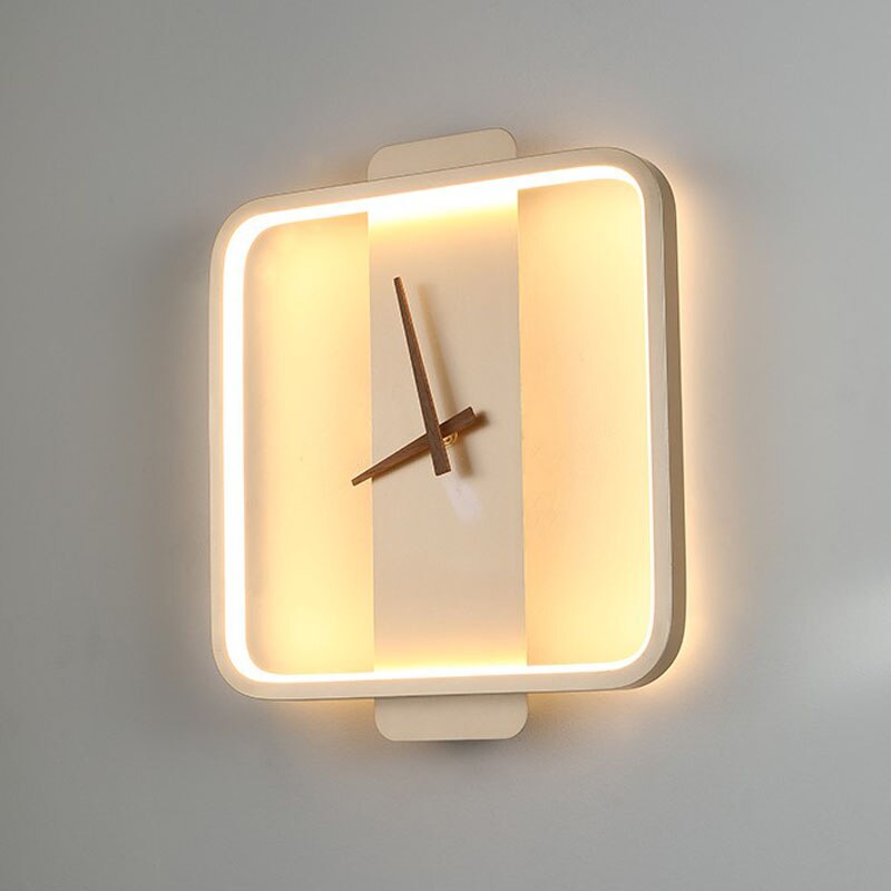 LED Wall Clock with Illuminated Ring and Silent Quartz