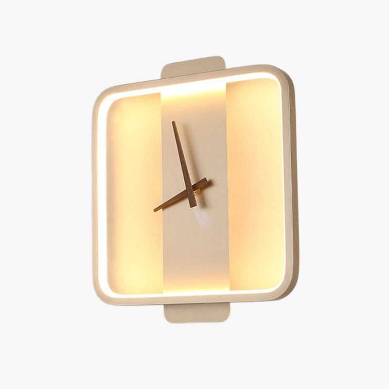 LED Wall Clock with Illuminated Ring and Silent Quartz