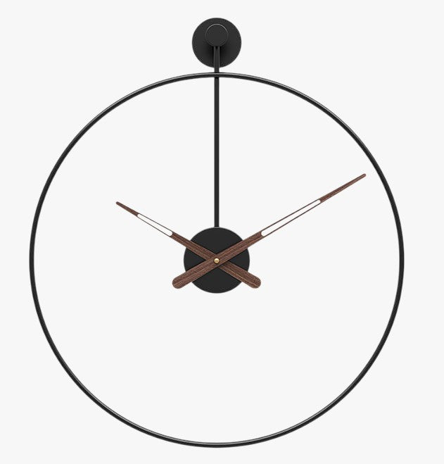 Modern Gold Ring Wall Clock with Silent Quartz Movement