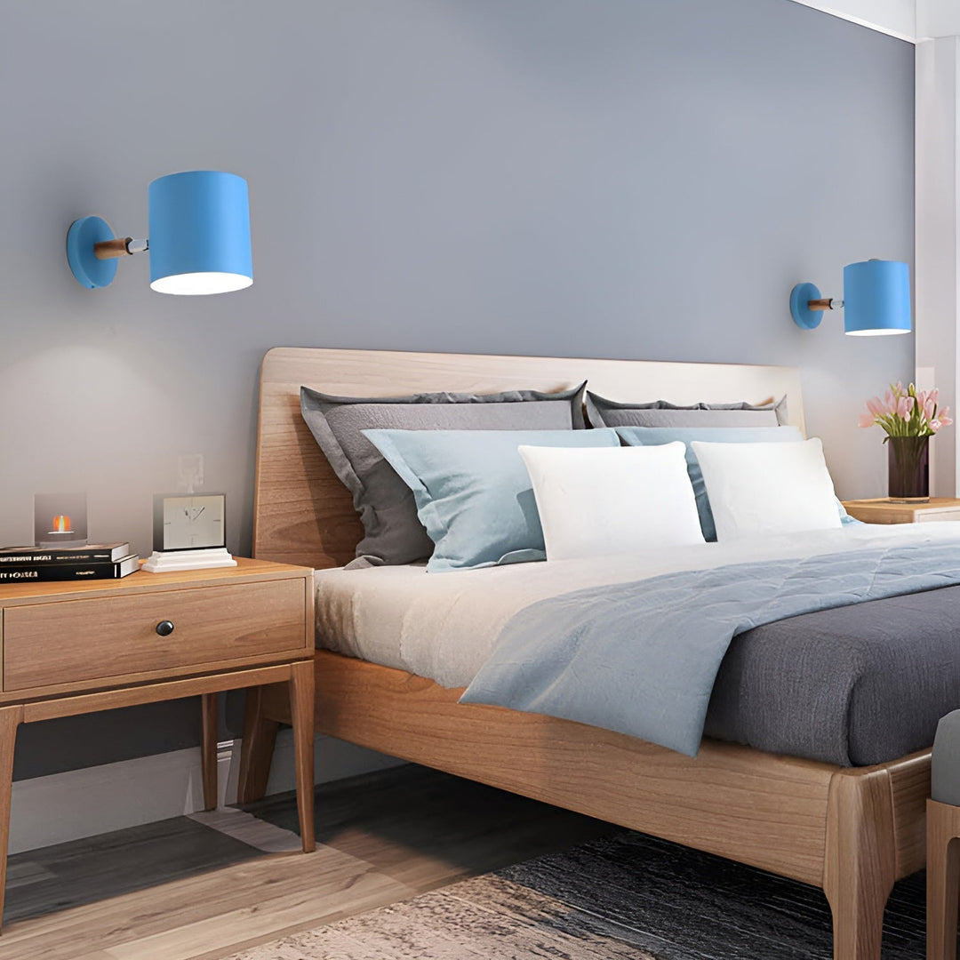 Pastel Nordic Wall Lamp with Fabric Shade