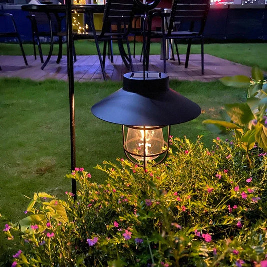 Vintage Solar Lantern for Outdoor Decor and Garden Lighting