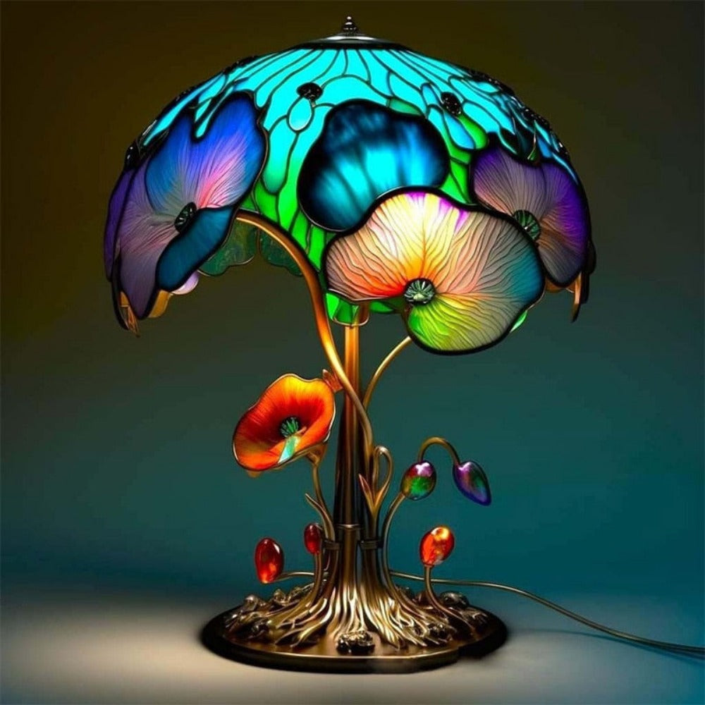 Stained Glass Mushroom Table Lamp 9 Styles