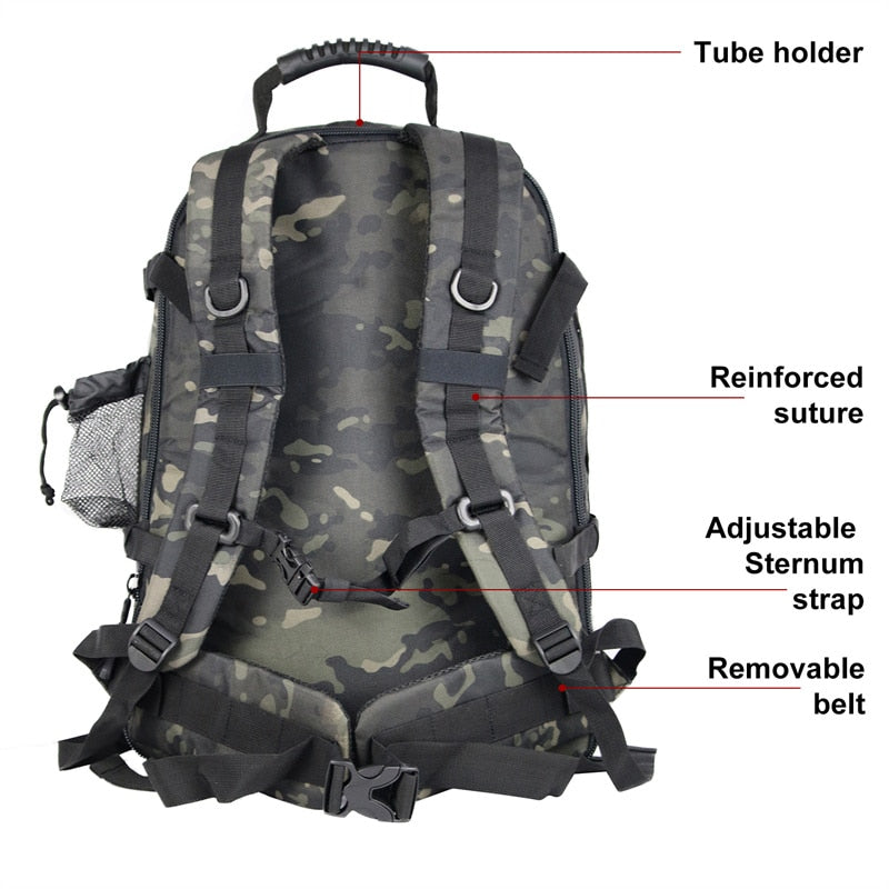 Military Tactical Backpack 60L Expandable Waterproof Rucksack