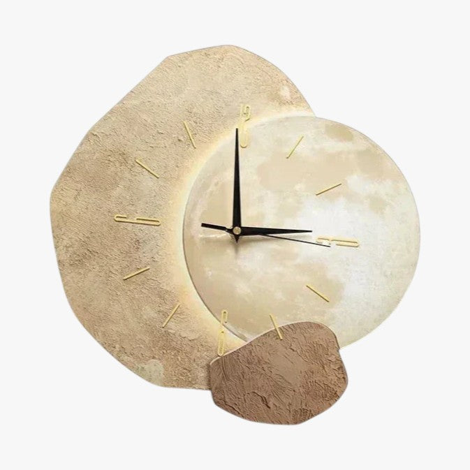 Decorative Stone-Style Wall Clock with Silent Quartz Movement