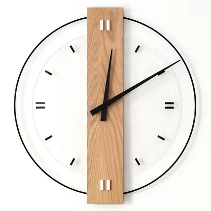 Elegant Wood Wall Clock for Home and Office Decor - Modern Design