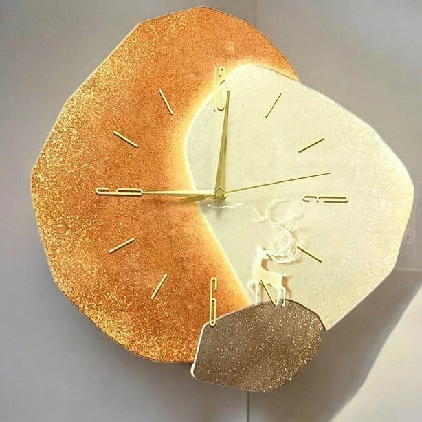 Decorative Stone-Style Wall Clock with Silent Quartz Movement