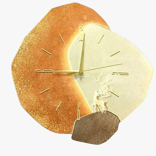 Decorative Stone-Style Wall Clock with Silent Quartz Movement