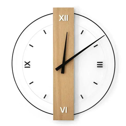 Elegant Wood Wall Clock for Home and Office Decor - Modern Design