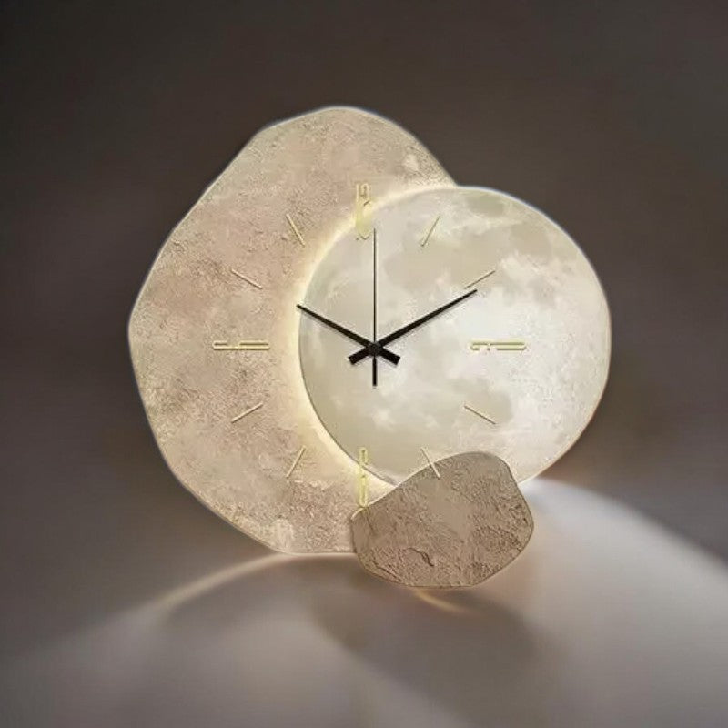 Decorative Stone-Style Wall Clock with Silent Quartz Movement