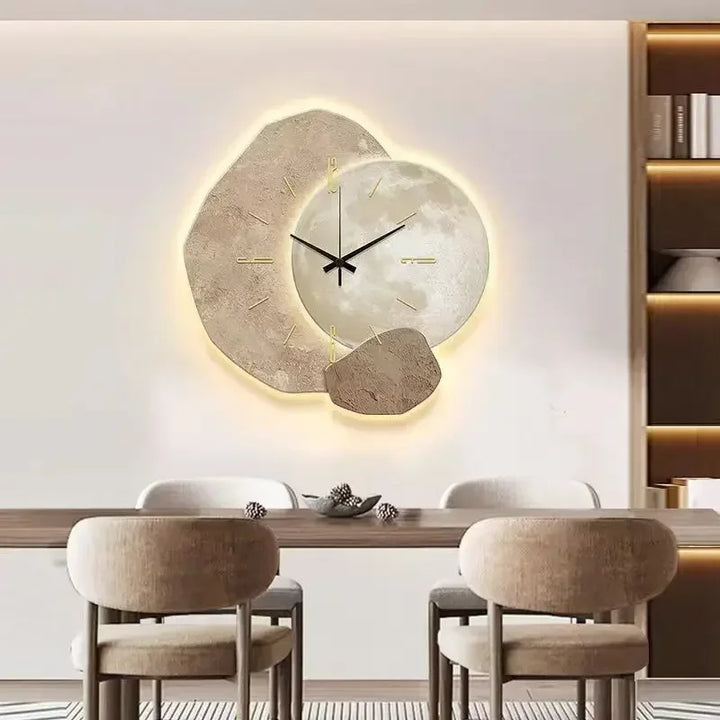 Decorative Stone-Style Wall Clock with Silent Quartz Movement