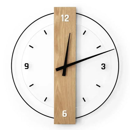 Elegant Wood Wall Clock for Home and Office Decor - Modern Design