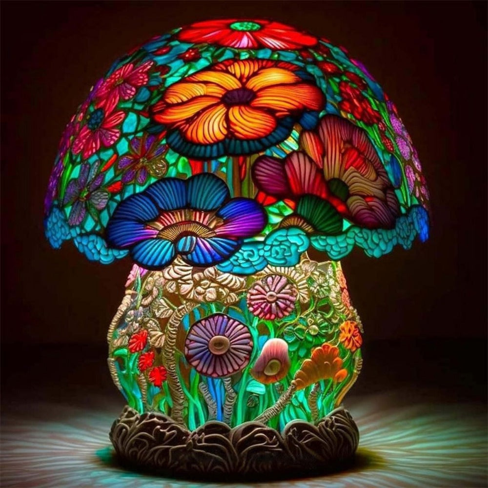 Stained Glass Mushroom Table Lamp 9 Styles