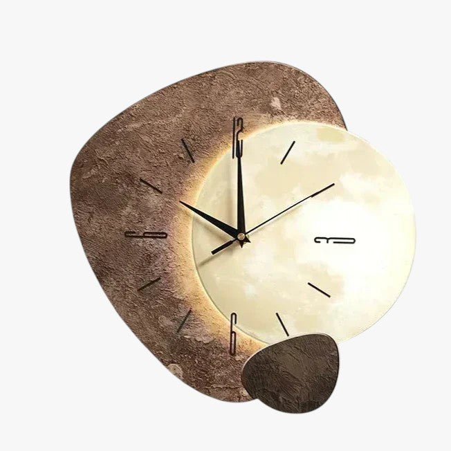 Decorative Stone-Style Wall Clock with Silent Quartz Movement