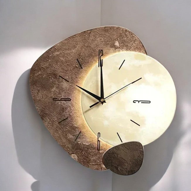 Decorative Stone-Style Wall Clock with Silent Quartz Movement