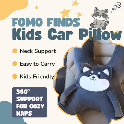 Car Cartoon Pillow Headrest Lumbar Support Pillow for Children