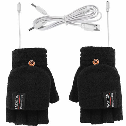 USB Heated Gloves Winter Hand Warmers