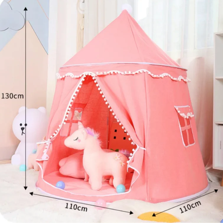 Round Plush Play Tent for Children Indoor Outdoor