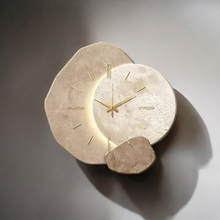 Decorative Stone-Style Wall Clock with Silent Quartz Movement