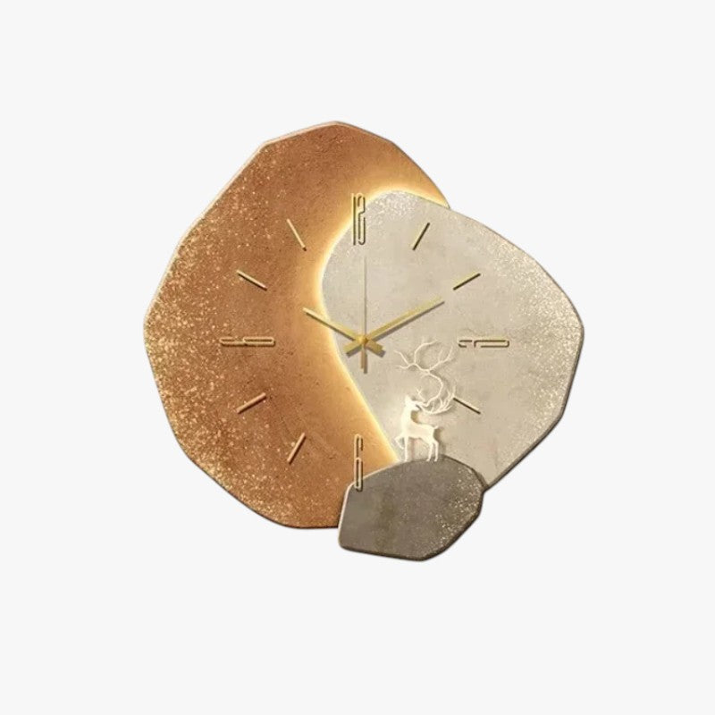 Decorative Stone-Style Wall Clock with Silent Quartz Movement