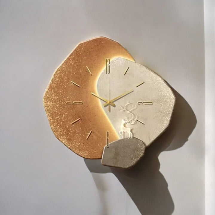 Decorative Stone-Style Wall Clock with Silent Quartz Movement