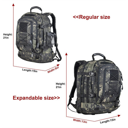 Military Tactical Backpack 60L Expandable Waterproof Rucksack