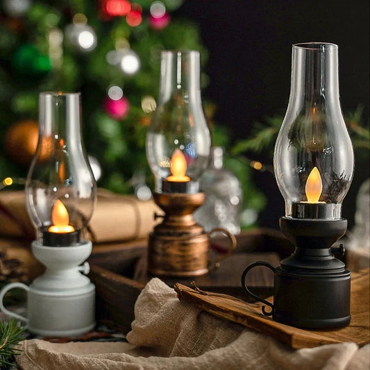 Vintage Kerosene Lamp - Electronic, Decorative Lighting for Home & Office