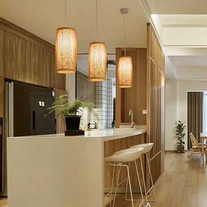 Elegant Bamboo Pendant Light for Tea Rooms and Cozy Spaces