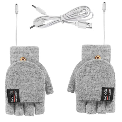 USB Heated Gloves Winter Hand Warmers