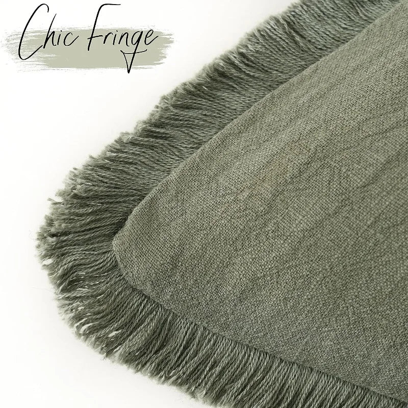 Cushion Covers Nordic Frill Cotton Linen Square 5 Pack