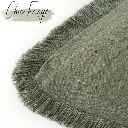 Cushion Covers Nordic Frill Cotton Linen Square 5 Pack