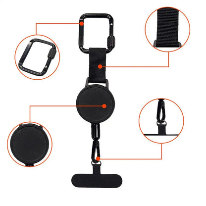 Retractable Phone Security Holder Anti-Theft Belt Clip