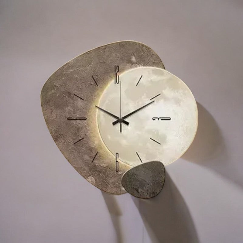 Decorative Stone-Style Wall Clock with Silent Quartz Movement