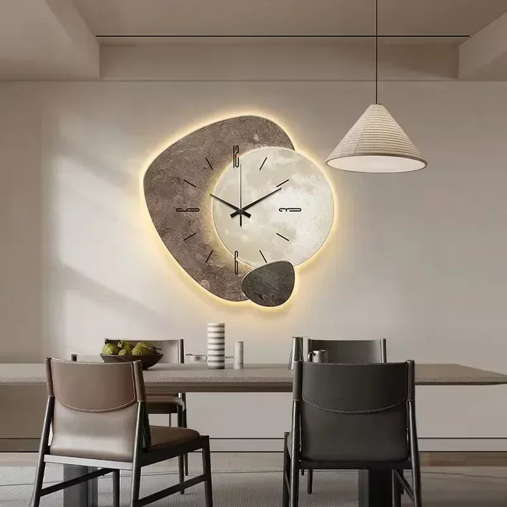 Decorative Stone-Style Wall Clock with Silent Quartz Movement