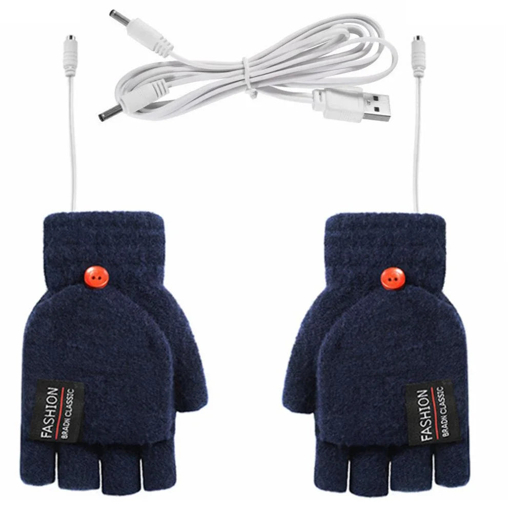 USB Heated Gloves Winter Hand Warmers