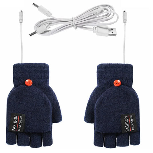 USB Heated Gloves Winter Hand Warmers
