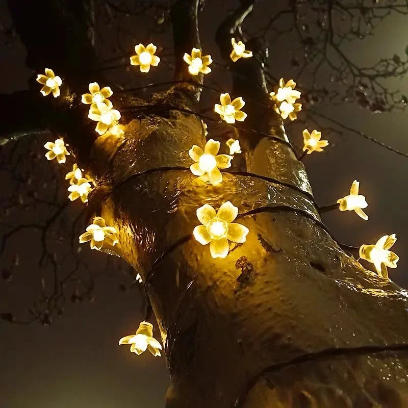Solar Garden Lights - Charming Flower-Shaped Outdoor Decor for Home & Patio