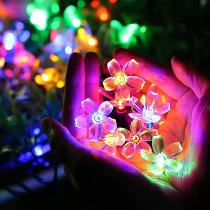 Solar Garden Lights - Charming Flower-Shaped Outdoor Decor for Home & Patio