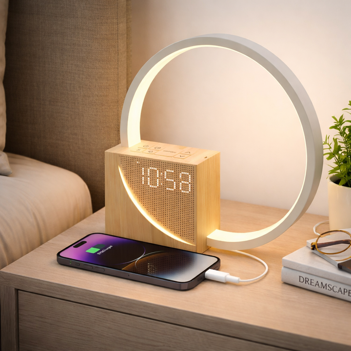 Sunrise Alarm Clock with Circular Light and Phone Charging